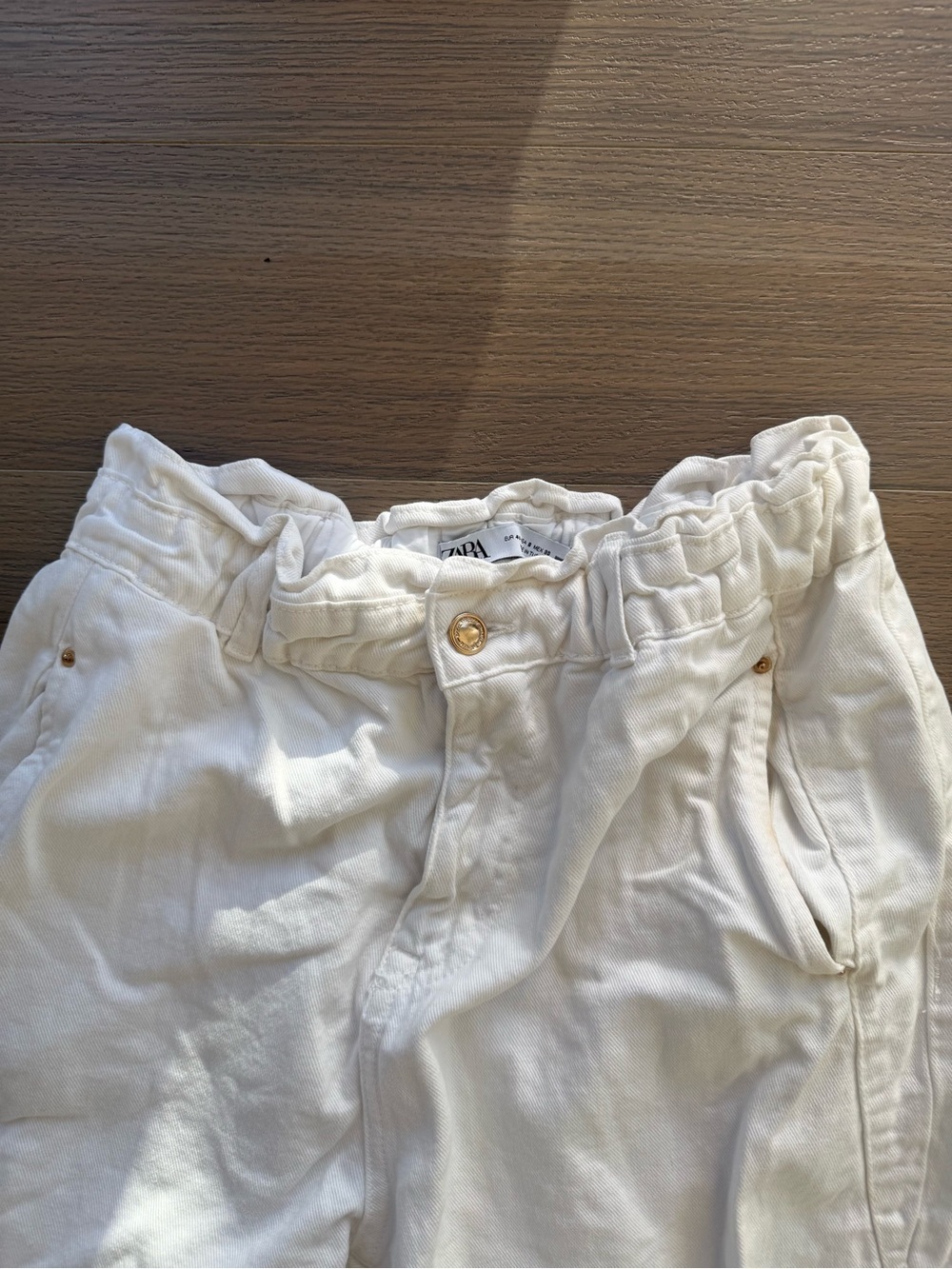 Zara White Elastic-Waist Casual Joggers - Picture 2 of 6